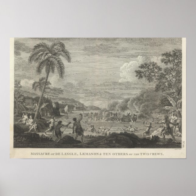 Póster En la masacre de Langle Lemanon y otros diez (Frente)