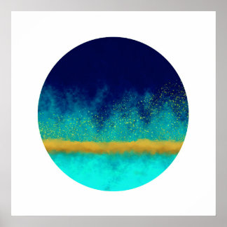 Póster En la niebla (círculo zen)