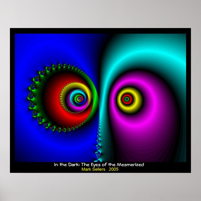 Póster En la oscuridad, los ojos de los mesmerizados (Frente)