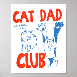 Póster (en la parte trasera) Club de Papá Gato La Vida Es