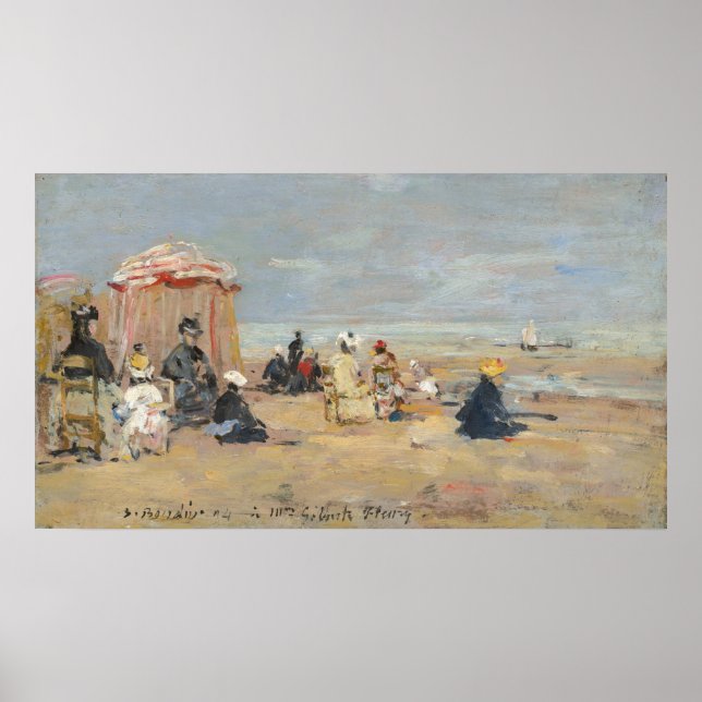 Póster En la playa - Eugène Boudin Bella Artes (Frente)