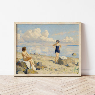 Póster En la playa   Paul Fischer