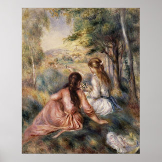 Póster En la pradera ~ Pierre-Auguste Renoir