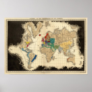 Póster En la restauración de los Stuarts 1660 AD