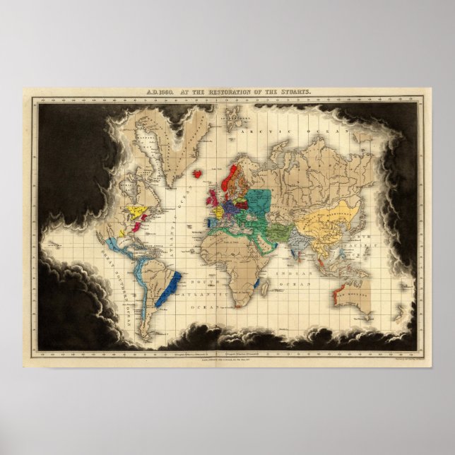 Póster En la restauración de los Stuarts 1660 AD (Frente)