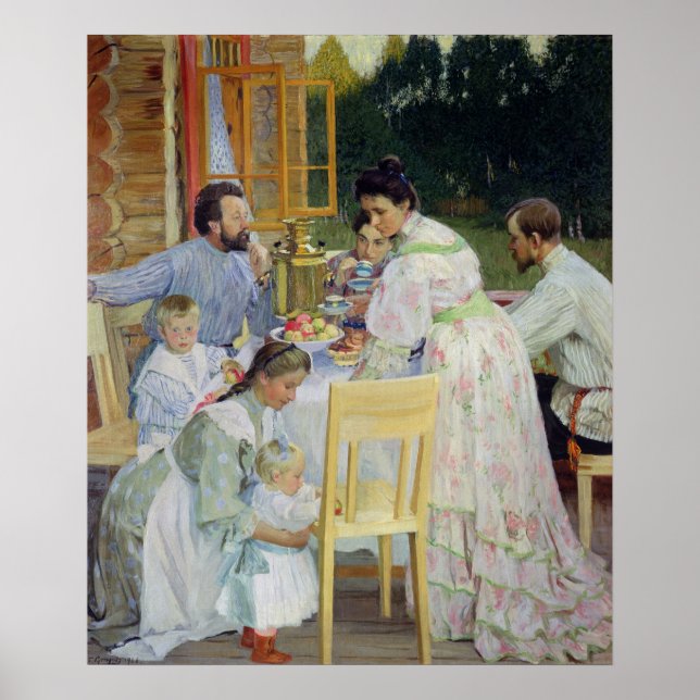 Póster En la terraza, 1906 (Frente)