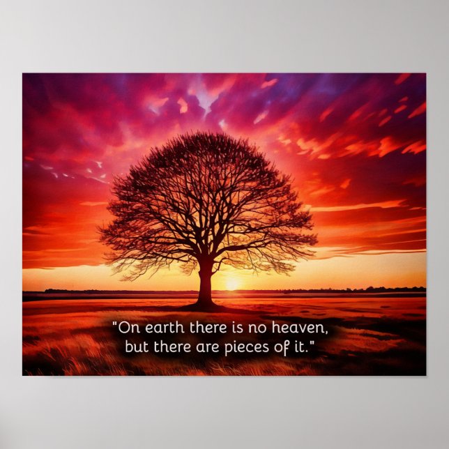 Póster "En la tierra no hay cielos, sino trozos (Frente)