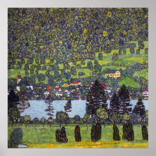 Póster En Lake Atter, Gustav Klimt