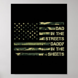 Póster En las calles, papá en las sábanas, el día del pad