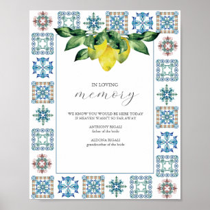 Póster En los lemas de Rótulo de Boda de memoria amorosa