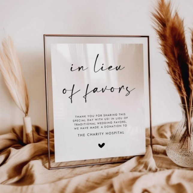 Póster En Lugar de Favores Letrero de Boda (Subido por el creador)