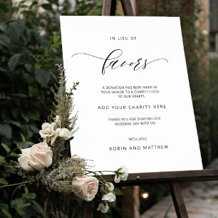Póster En lugar de los favores, la elegante boda favorece
