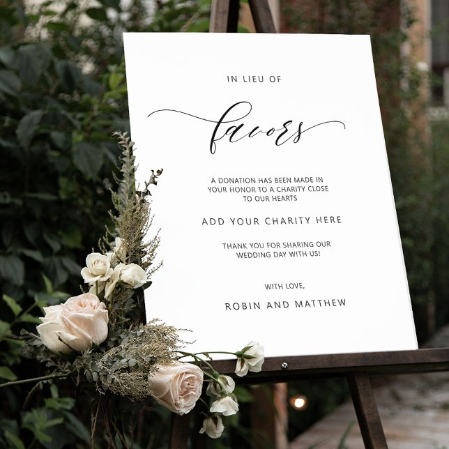 Póster En lugar de los favores, la elegante boda favorece (Subido por el creador)