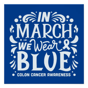 Póster En marzo llevamos una conciencia sobre el cáncer d