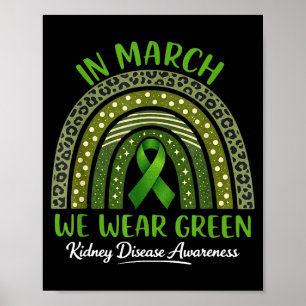 Póster En marzo usa verde hombres concienciación sobre la