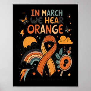 Póster En Marzo Usamos Discapacidad De Desarrollo Naranja