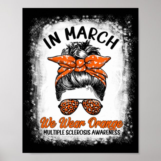 Póster En Marzo Usamos El Naranja Messy Bun MS Awar (Frente)