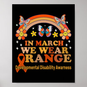 Póster En Marzo Usamos Naranja - Discapacidad Para El Des