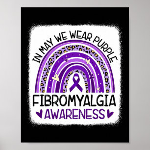Póster En Mayo Usamos Conciencia De La Fibromialgia Púrpu