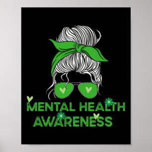 Póster En Mayo Usamos Conciencia De Salud Mental Verde De