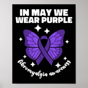 Póster En Mayo Usamos Púrpura Para Concienciar A La Fibro