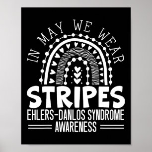 Póster En mayo usamos rayas Conciencia del síndrome de Eh