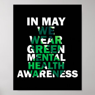 Póster En Mayo Usamos Un Mes Verde De Concienciación En S