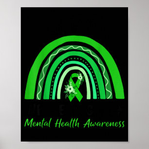 Póster en Mayo Usar Verde Conciencia Sobre La Salud Menta