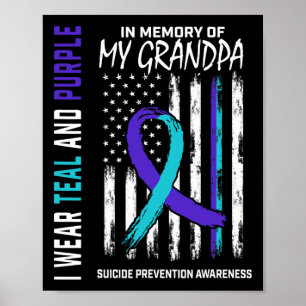 Póster En memoria Ama de prevención de suicidio del abuel