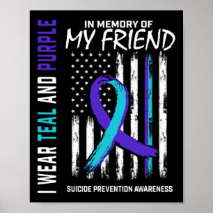 Póster En Memoria Amigo La Prevención De La Conciencia So