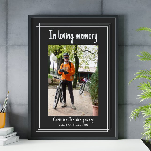 Póster En memoria amorosa Dark Gray Photo Funeral (Subido por el creador)