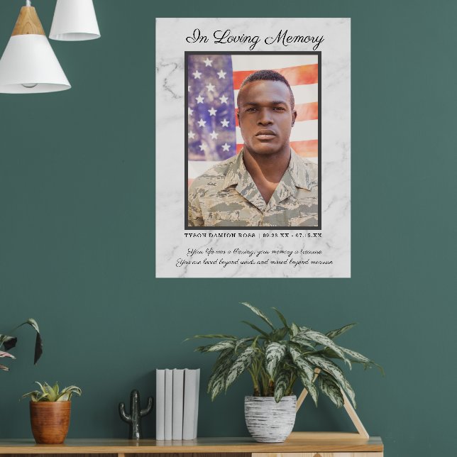 Póster En memoria amorosa Foto cita monumento al funeral (Salón 1)