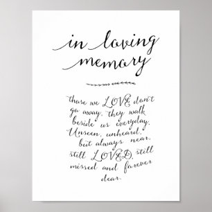 Póster En memoria amorosa, funeral, negro