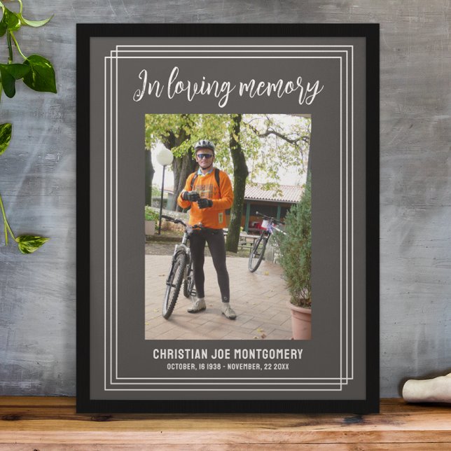 Póster En memoria amorosa Grey Foto Funeral (Subido por el creador)