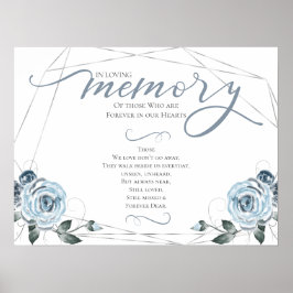 Póster En Memoria Amorosa Letrero de Plegaria de Recuerdo