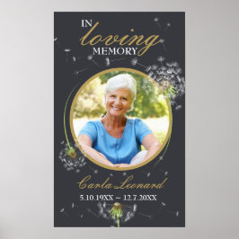 Póster En Memoria Amorosa Oración Fúnebre Foto Diente de