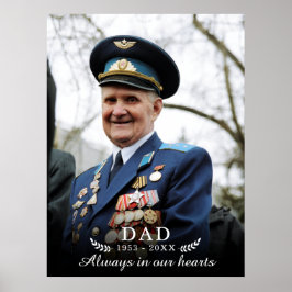 Póster En Memoria Cariñosa | Funeral de Memorial de Foto