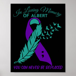 Póster En Memoria Con Amor Prevención del Suicidio Concie