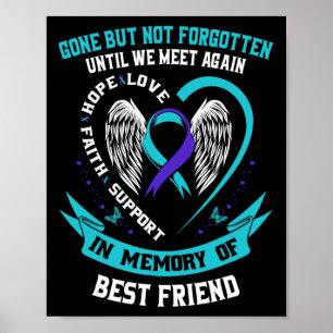 Póster En Memoria de Conciencia sobre el Suicidio del Mej