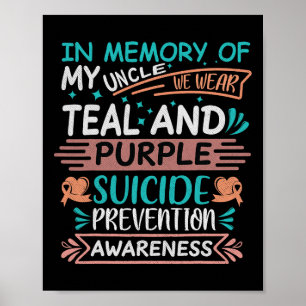 Póster En Memoria De Echo De Menos A Mi Tío La Prevención