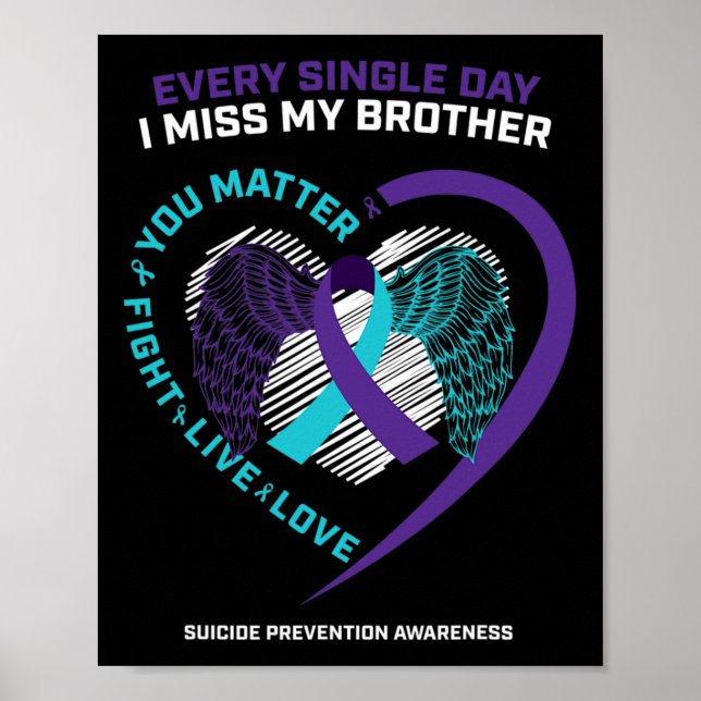 Póster En Memoria De Extraño La Prevención Del Suicidio D (Frente)