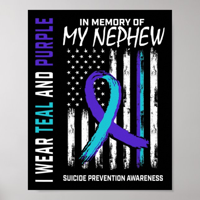 Póster En Memoria De La Prevención De Conciencia Sobre El (Frente)