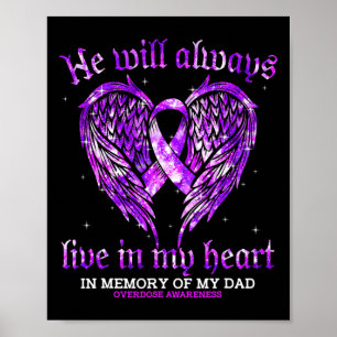Póster En Memoria De La Sobredosis De Mi Papá Ala Angel
