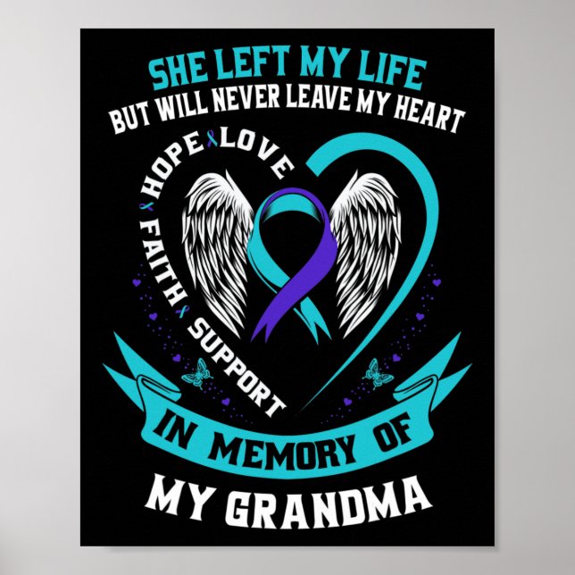 Póster En memoria de mi abuela Memorial de Conciencia sob (Frente)