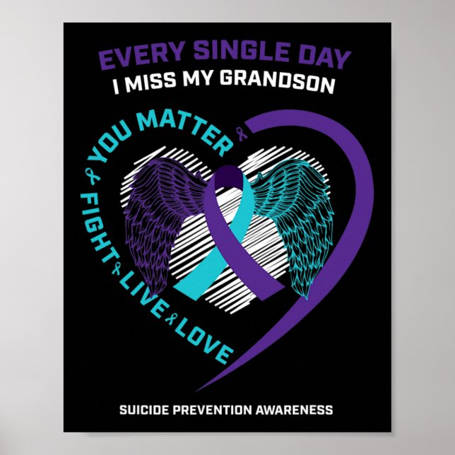 Póster En Memoria De Mi Amante Prevención Del Suicidio De (Frente)