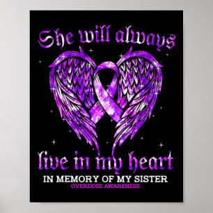 Póster En Memoria De Mi Hermana Conciencia Sobre La Sobre