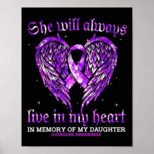 Póster En Memoria De Mi Hija Sobredosis Ángel De Concienc