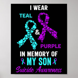 Póster En Memoria De Mi Hijo Mamá Papá Suicida Prevención