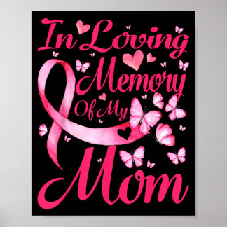 Póster En Memoria de Mi Mamá Conciencia del Cáncer de Sen