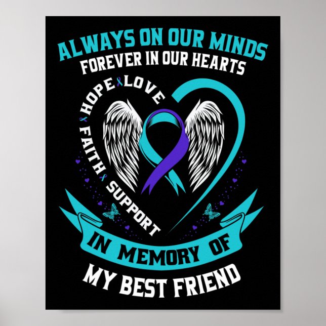 Póster En Memoria De Mi Mejor Amigo, Concienciación Sobre (Frente)